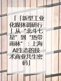「新型工业化媒体调研行」从“北斗七星”到“热带雨林”：上海AI生态的技术商业共生密码