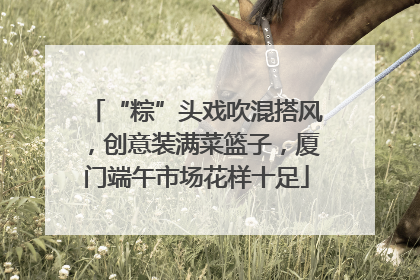 “粽”头戏吹混搭风，创意装满菜篮子，厦门端午市场花样十足