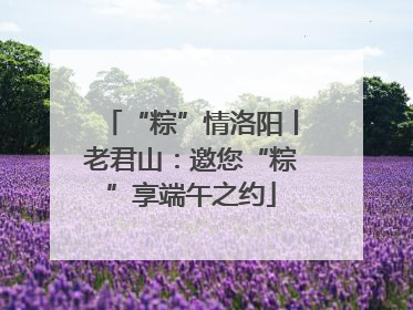 “粽”情洛阳丨老君山：邀您“粽”享端午之约