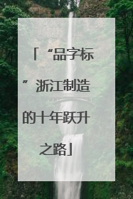 “品字标”浙江制造的十年跃升之路