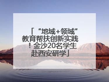 “地域+领域”教育帮扶创新实践！金沙20名学生赴西安研学