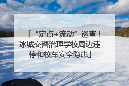 “定点+流动”巡查！冰城交警治理学校周边违停和校车安全隐患
