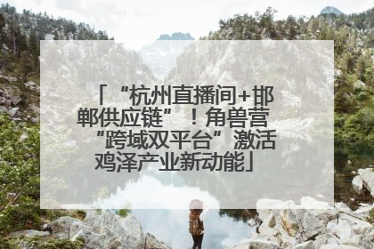 “杭州直播间+邯郸供应链”！角兽营“跨域双平台”激活鸡泽产业新动能