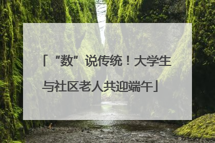 “数”说传统！大学生与社区老人共迎端午