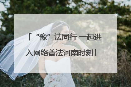 “豫”法同行 一起进入网络普法河南时刻