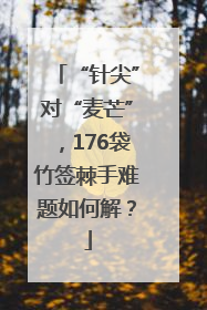 “针尖”对“麦芒”，176袋竹签棘手难题如何解？