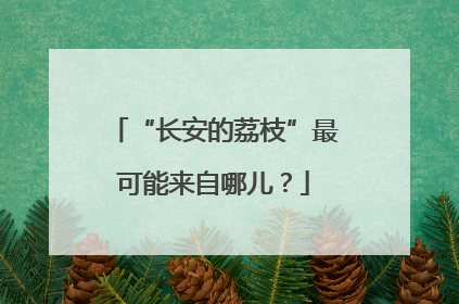“长安的荔枝”最可能来自哪儿？