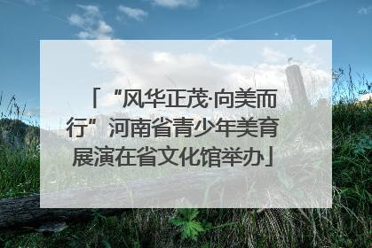 “风华正茂·向美而行”河南省青少年美育展演在省文化馆举办