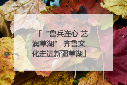 “鲁兵连心 艺润草湖” 齐鲁文化走进新疆草湖
