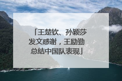 王楚钦、孙颖莎发文感谢，王励勤总结中国队表现