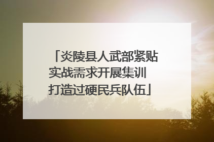 炎陵县人武部紧贴实战需求开展集训 打造过硬民兵队伍
