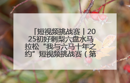 短视频挑战赛丨2025初好刺梨六盘水马拉松“我与六马十年之约”短视频挑战赛（第一阶段）即将开启