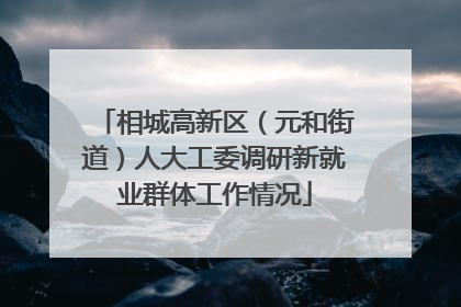 相城高新区（元和街道）人大工委调研新就业群体工作情况