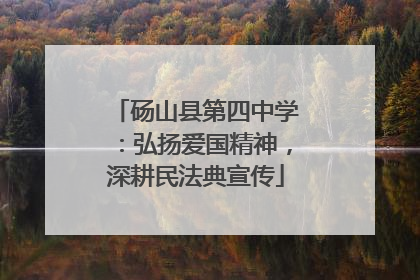 砀山县第四中学：弘扬爱国精神，深耕民法典宣传