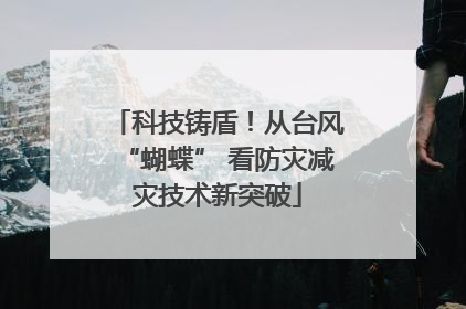科技铸盾！从台风“蝴蝶” 看防灾减灾技术新突破