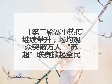 第三轮赛事热度继续攀升，场均观众突破万人 “苏超”联赛掀起全民观赛热潮