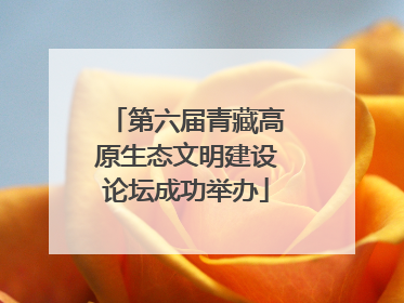 第六届青藏高原生态文明建设论坛成功举办