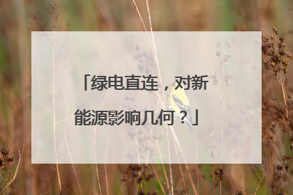 绿电直连，对新能源影响几何？