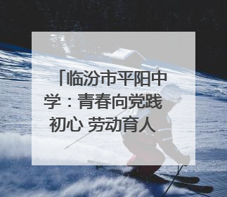 临汾市平阳中学：青春向党践初心 劳动育人谱新篇