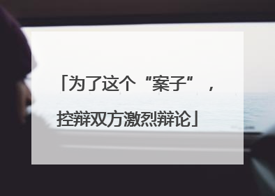 为了这个“案子”，控辩双方激烈辩论