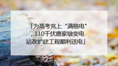 为高考充上“满格电”，110千伏唐家墩变电站改扩建工程顺利送电