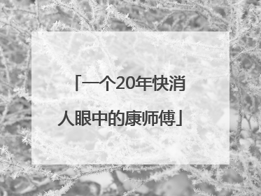 一个20年快消人眼中的康师傅