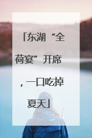 东湖“全荷宴”开席，一口吃掉夏天