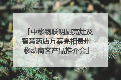 中移物联明厨亮灶及智慧药店方案亮相贵州移动商客产品推介会
