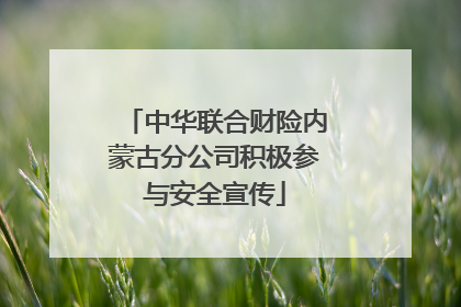 中华联合财险内蒙古分公司积极参与安全宣传