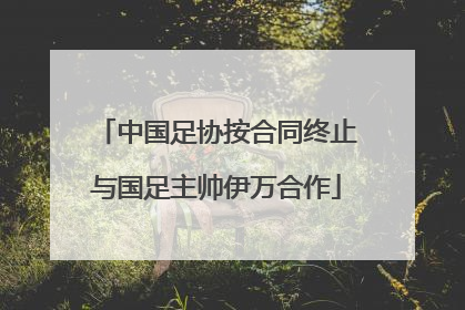 中国足协按合同终止与国足主帅伊万合作