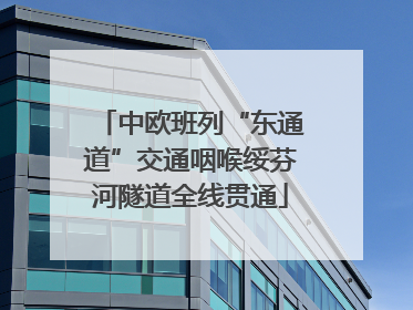 中欧班列“东通道”交通咽喉绥芬河隧道全线贯通