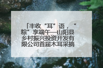 丰收“耳”语，“粽”享端午—山阳县乡村振兴投资开发有限公司首届木耳采摘活动盛大启幕
