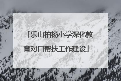 乐山柏杨小学深化教育对口帮扶工作建设