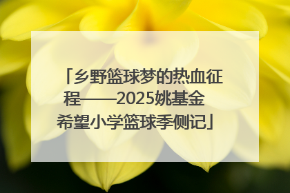 乡野篮球梦的热血征程——2025姚基金希望小学篮球季侧记