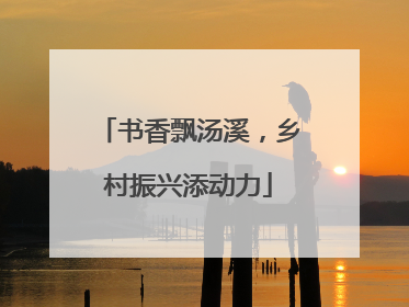书香飘汤溪，乡村振兴添动力
