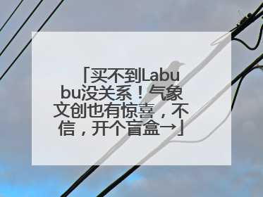 买不到Labubu没关系！气象文创也有惊喜，不信，开个盲盒→