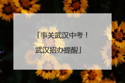事关武汉中考！武汉招办提醒