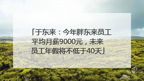 于东来：今年胖东来员工平均月薪9000元，未来员工年假将不低于40天
