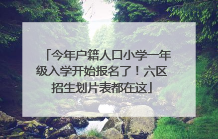 今年户籍人口小学一年级入学开始报名了！六区招生划片表都在这