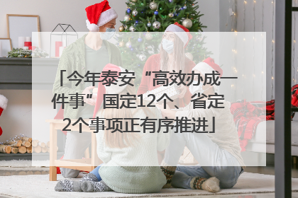 今年泰安“高效办成一件事”国定12个、省定2个事项正有序推进