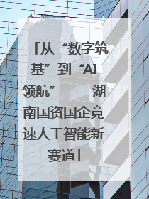 从“数字筑基”到“AI领航”——湖南国资国企竞速人工智能新赛道