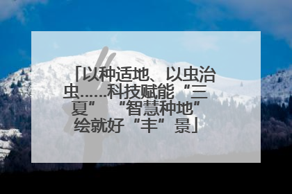 以种适地、以虫治虫……科技赋能“三夏” “智慧种地”绘就好“丰”景