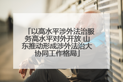 以高水平涉外法治服务高水平对外开放 山东推动形成涉外法治大协同工作格局