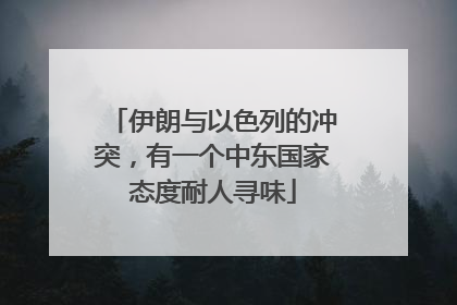 伊朗与以色列的冲突，有一个中东国家态度耐人寻味