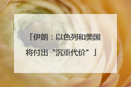 伊朗：以色列和美国将付出“沉重代价”