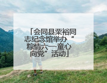会同县粟裕同志纪念馆举办“粽情六一·童心向党”活动
