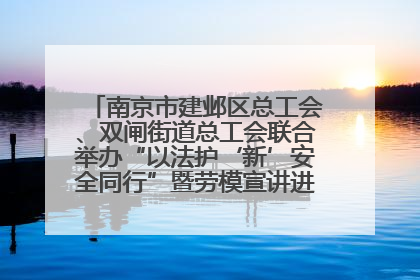 南京市建邺区总工会、双闸街道总工会联合举办“以法护‘新’安全同行”暨劳模宣讲进工地服务活动