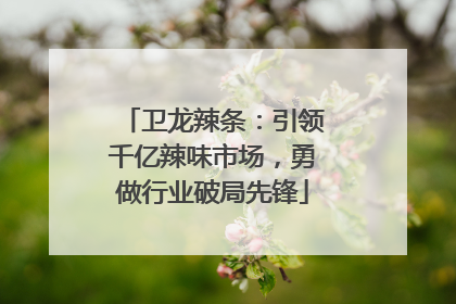 卫龙辣条：引领千亿辣味市场，勇做行业破局先锋