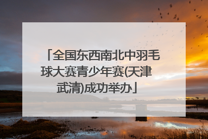 全国东西南北中羽毛球大赛青少年赛(天津武清)成功举办