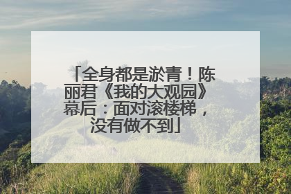全身都是淤青！陈丽君《我的大观园》幕后：面对滚楼梯，没有做不到